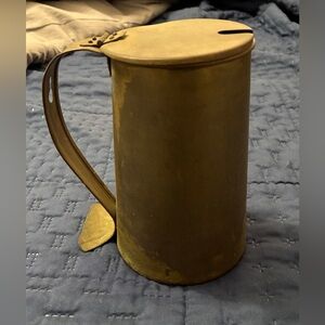 Antique Cape Cod Brass Fire Starter Can